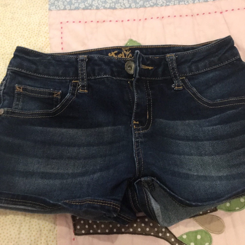 Justice denim shorts, girls size 10